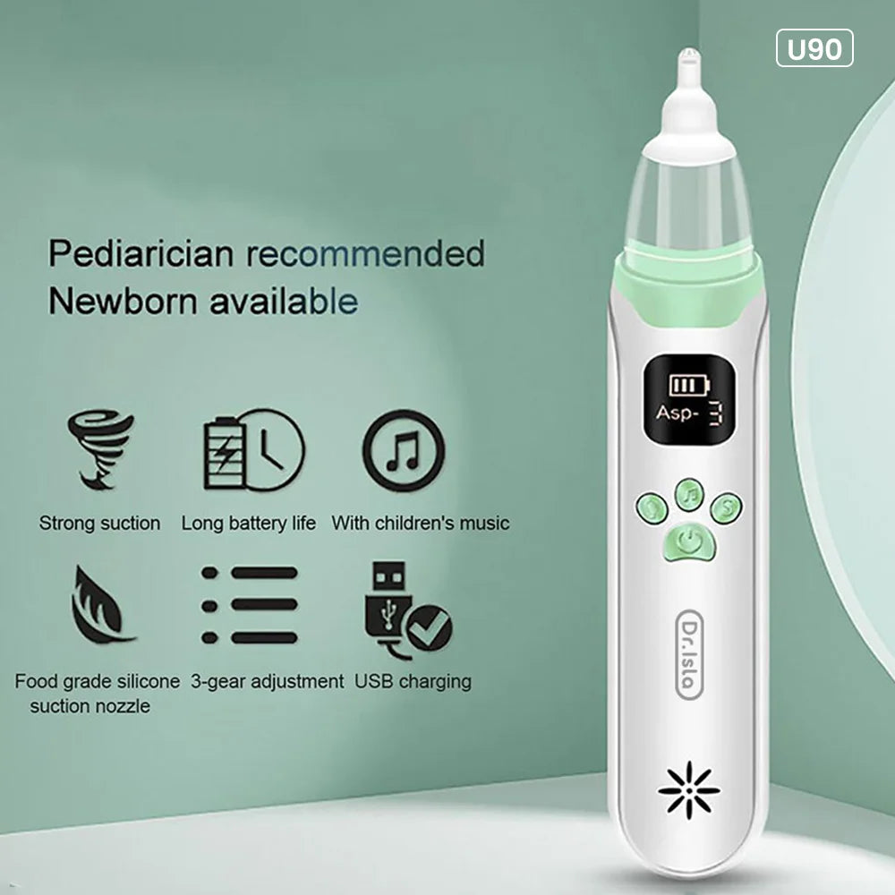 Electric Baby Nasal Aspirator – Safe, Silent Nose Cleaner for Newborns & Infants (Models U94 & U90)