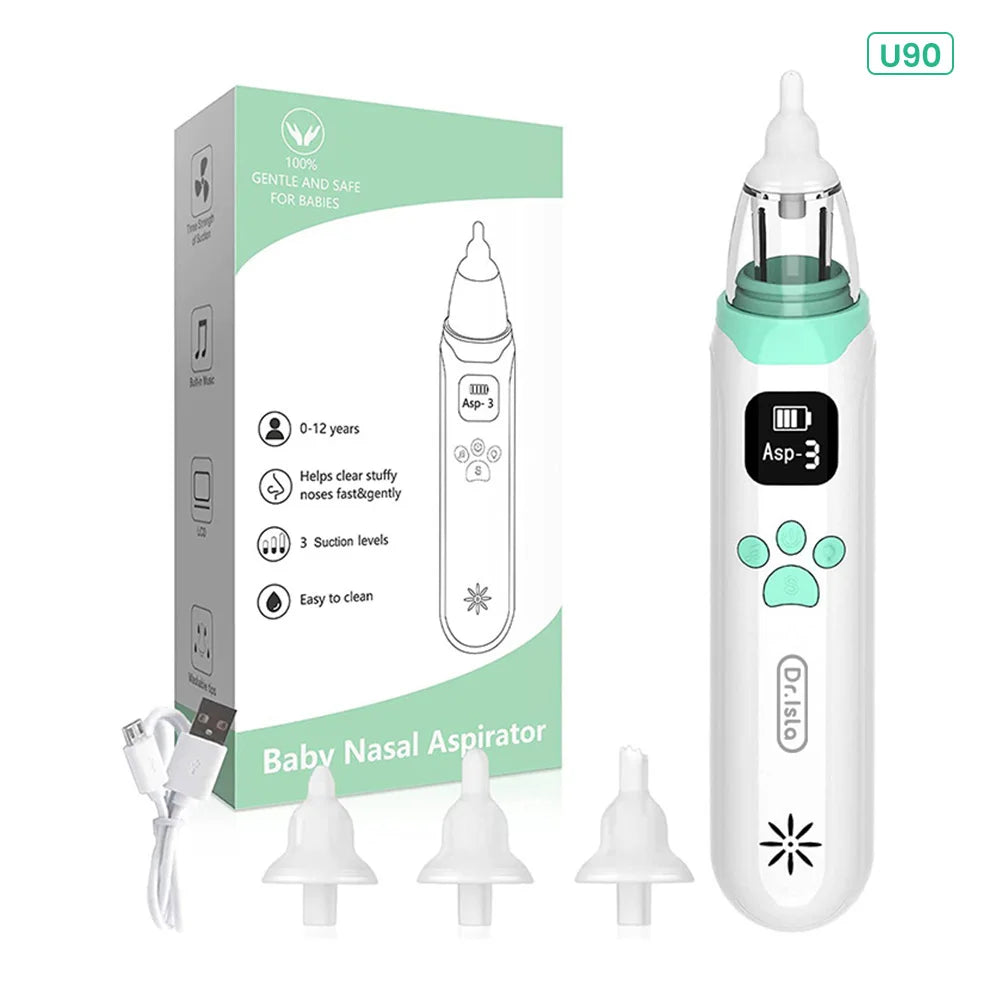 Electric Baby Nasal Aspirator – Safe, Silent Nose Cleaner for Newborns & Infants (Models U94 & U90)