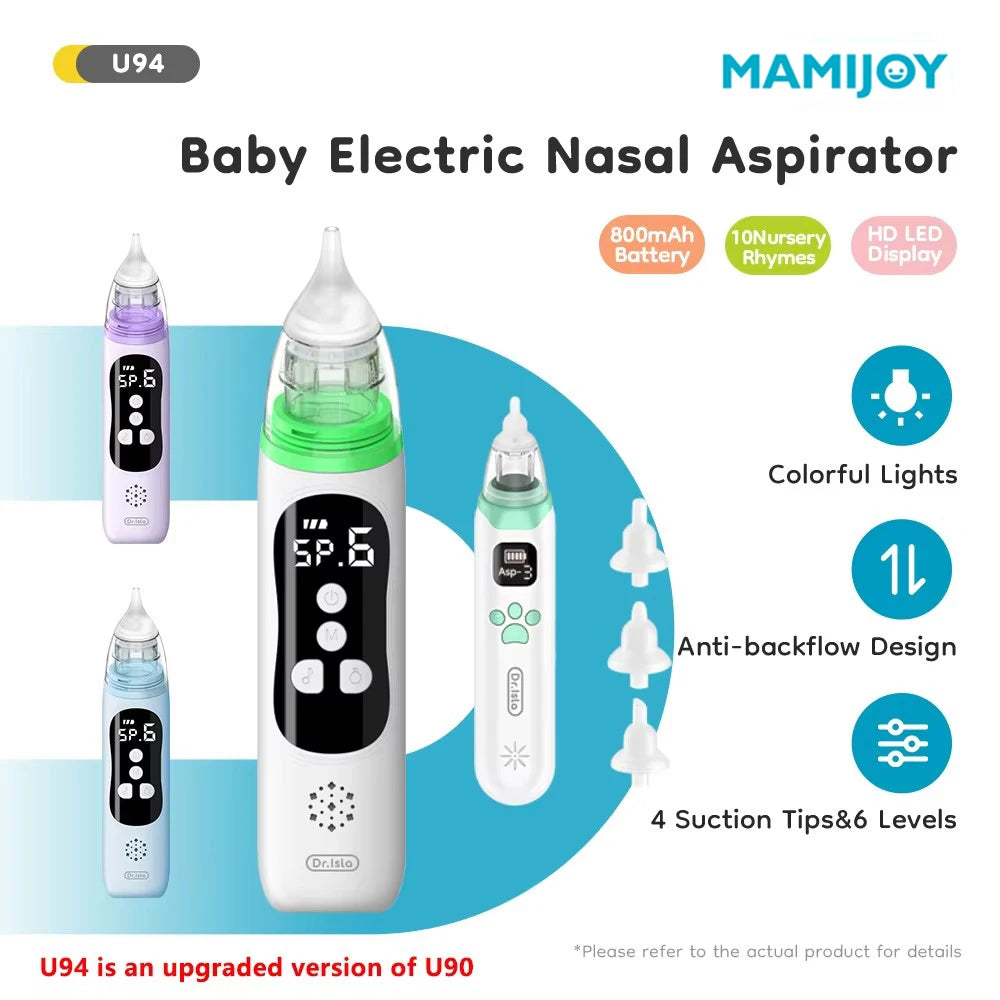 Electric Baby Nasal Aspirator – Safe, Silent Nose Cleaner for Newborns & Infants (Models U94 & U90)