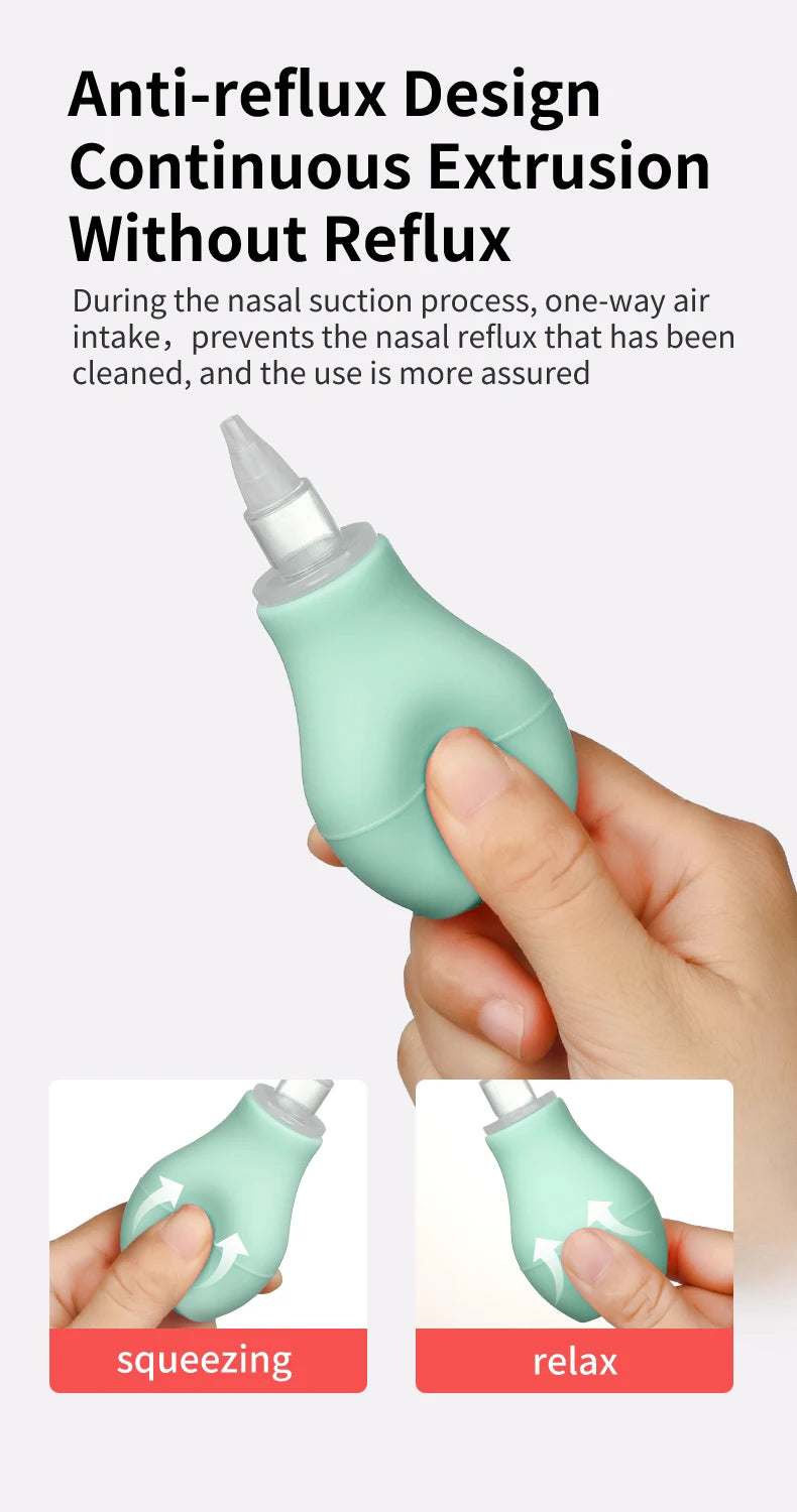 Soft Baby Nose Cleaner – Food-Grade Silicone, No Backflow
