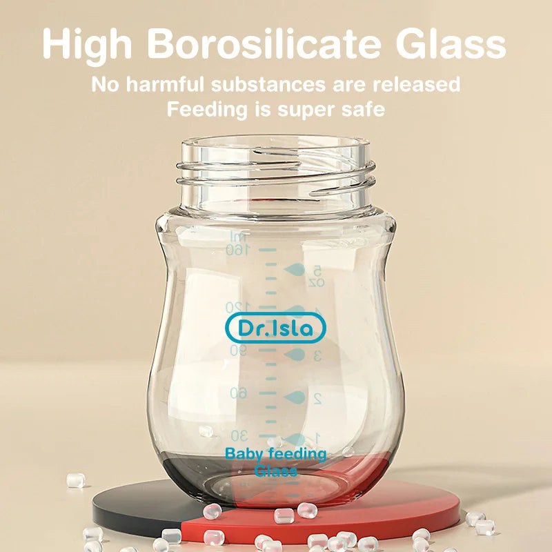 Glass Feeding Baby Bottle Infant 0-3 Month BPA Free ,Anti-colic
