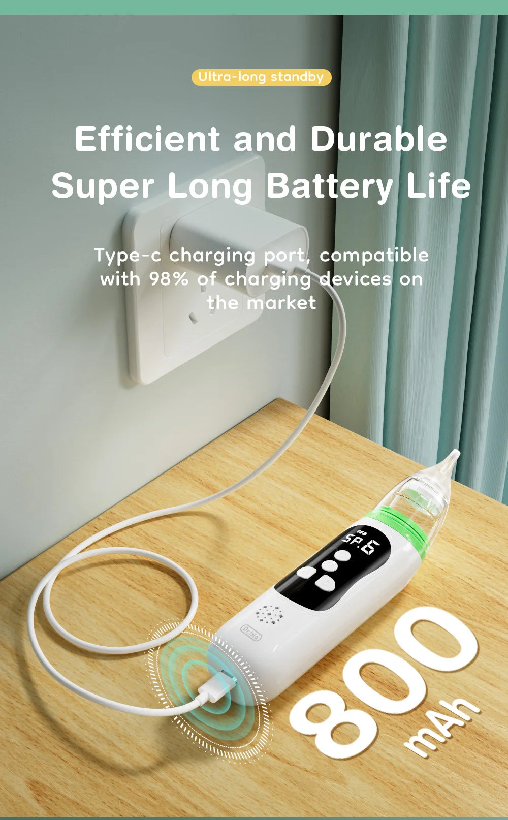 Electric Baby Nasal Aspirator – Safe, Silent Nose Cleaner for Newborns & Infants (Models U94 & U90)